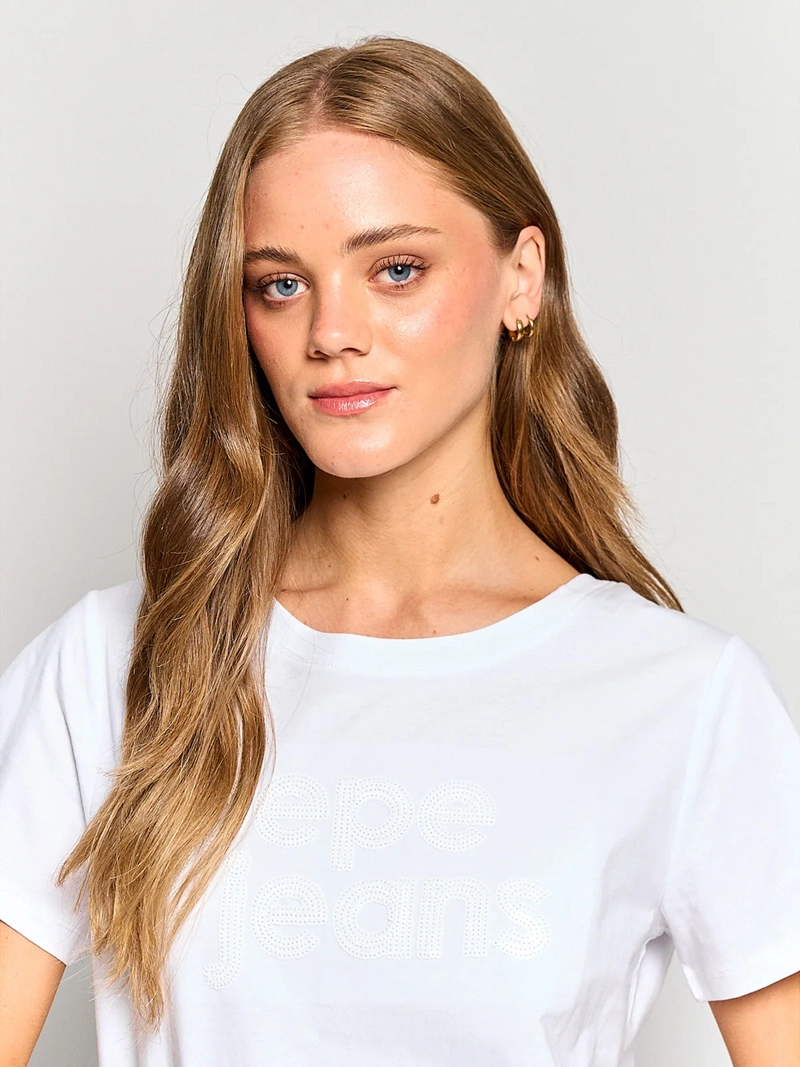 POLERA MUJER PEPE JEANS ALGODÓN LENTEJUELAS - 3