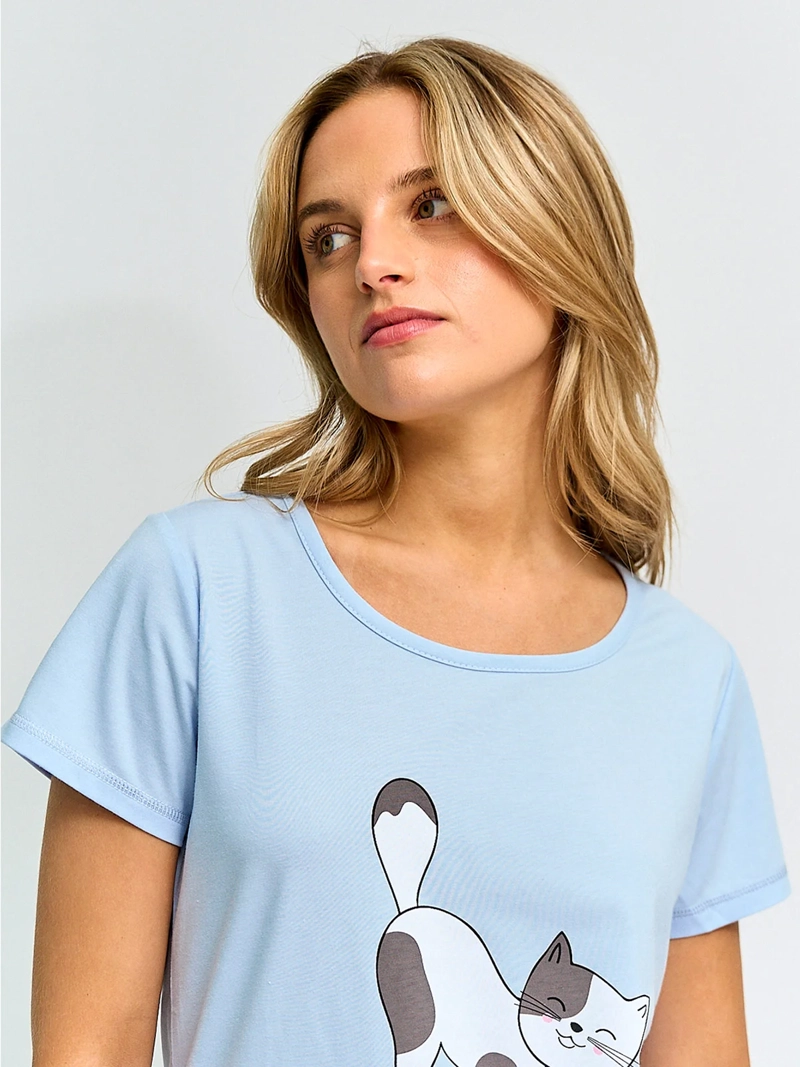 POLERA DE PIJAMA MUJER INDEX PRINT - 3