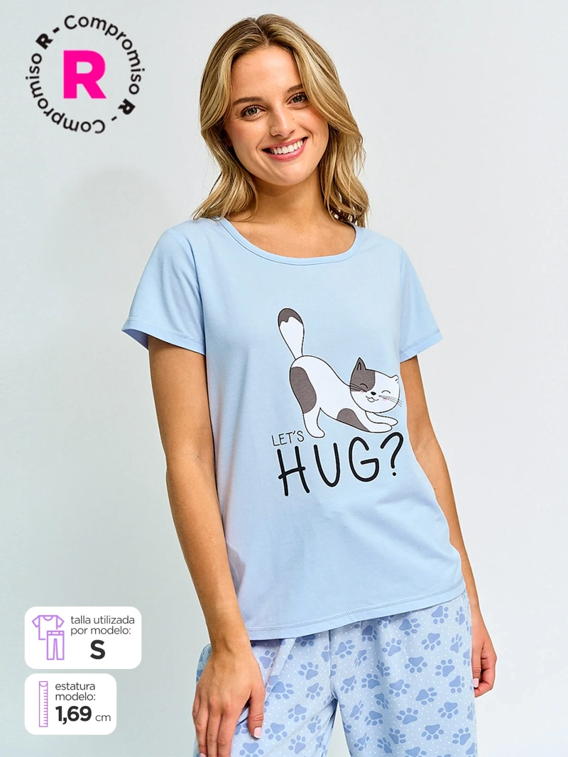 POLERA DE PIJAMA MUJER INDEX PRINT