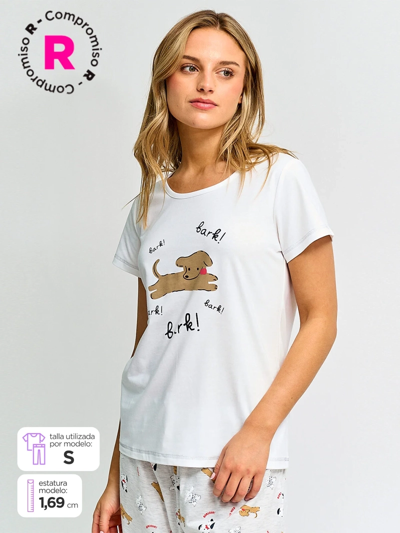 POLERA DE PIJAMA MUJER INDEX PRINT - 1