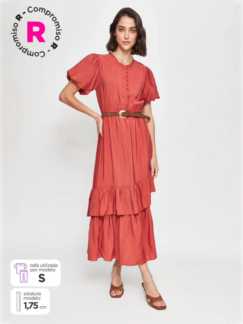 VESTIDO MUJER MARQUIS MANGA GLOBO - 1