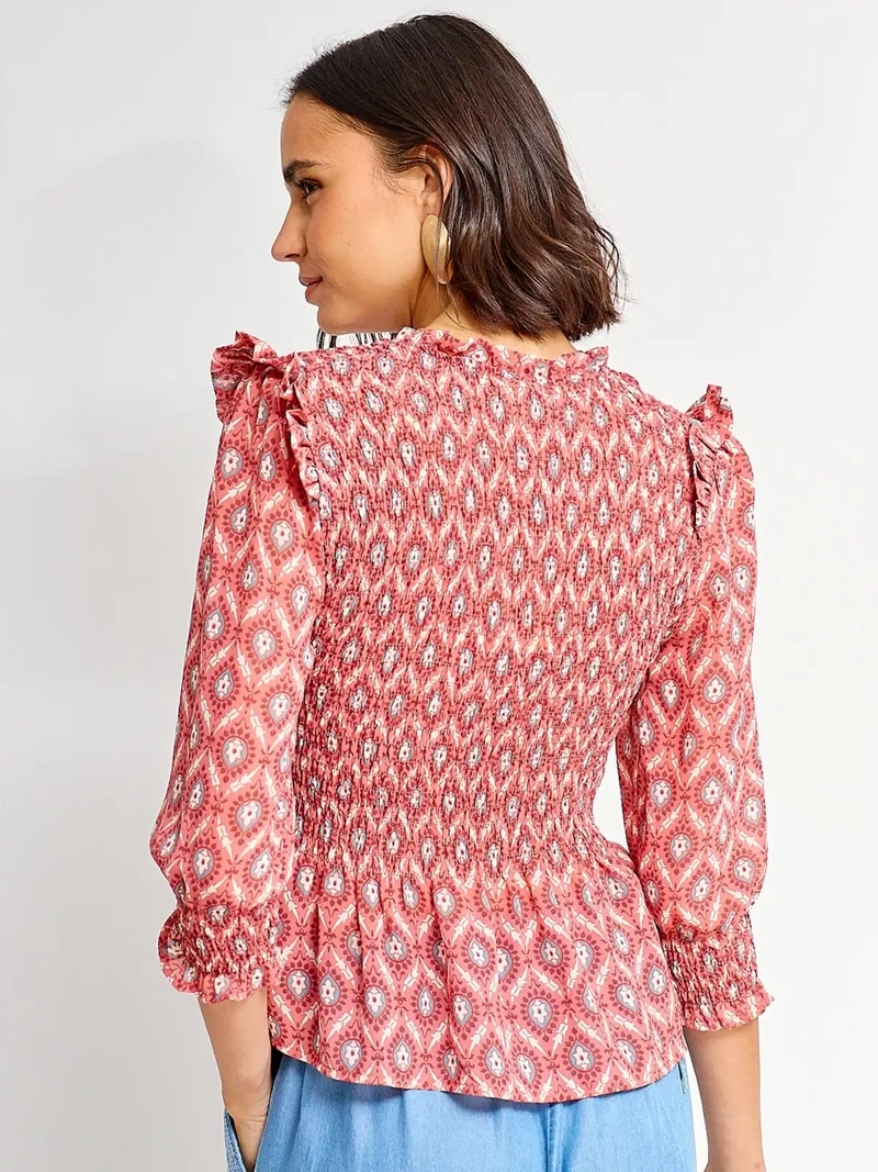BLUSA MUJER TATIENNE MANGA LARGA ESTAMPADA - 2