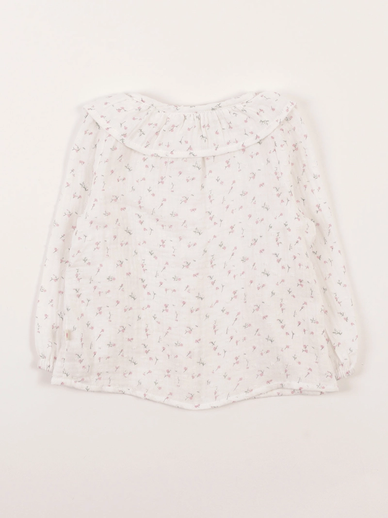BLUSA MANGA LARGA ALGODÓN NIÑA BABY HARVEST FLORES - 2