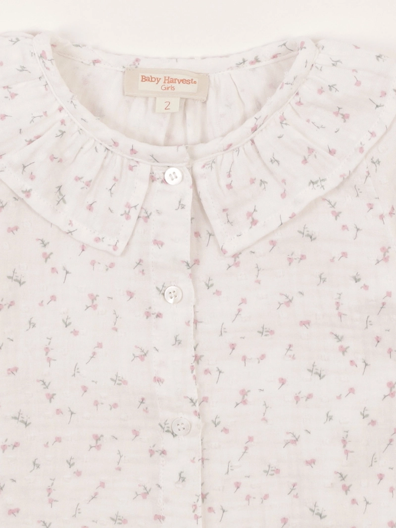 BLUSA MANGA LARGA ALGODÓN NIÑA BABY HARVEST FLORES - 3