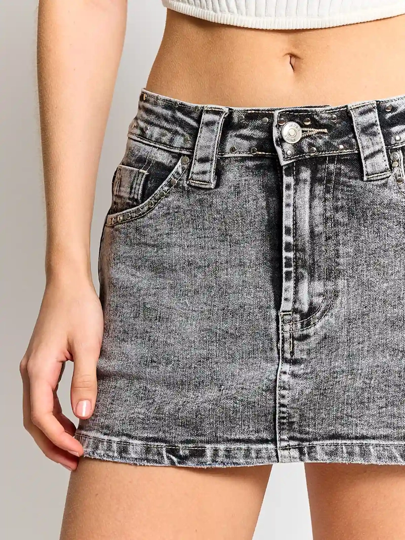 FALDA SHORT MUJER INDEX ALGODÓN TACHAS - 4