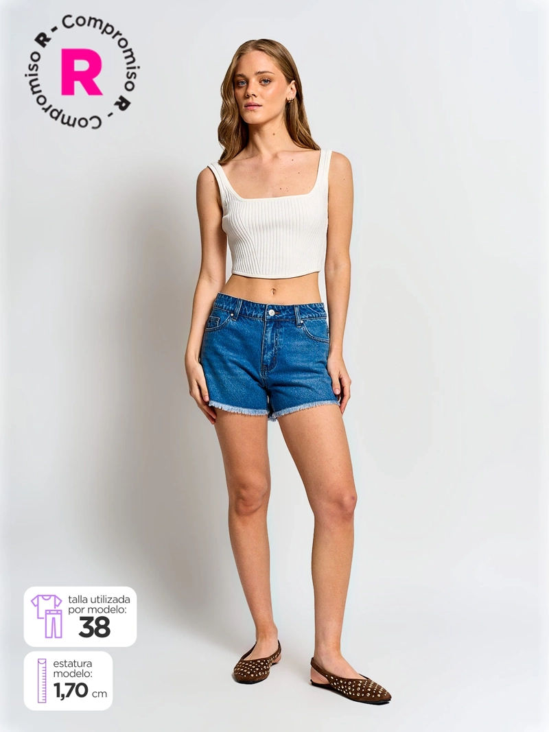 SHORT MUJER INDEX ALGODÓN ESTRELLA - 1