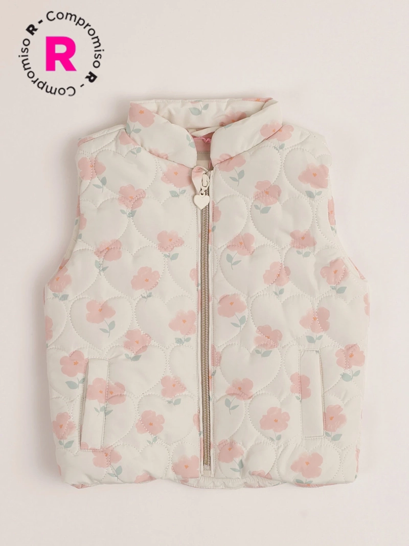PARKA SIN MANGA NIÑA BABY HARVEST FLORES - 1