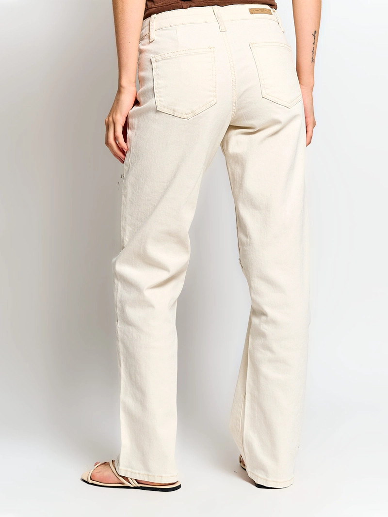 PANTALÓN MUJER INDEX ALGODÓN TACHAS - 3
