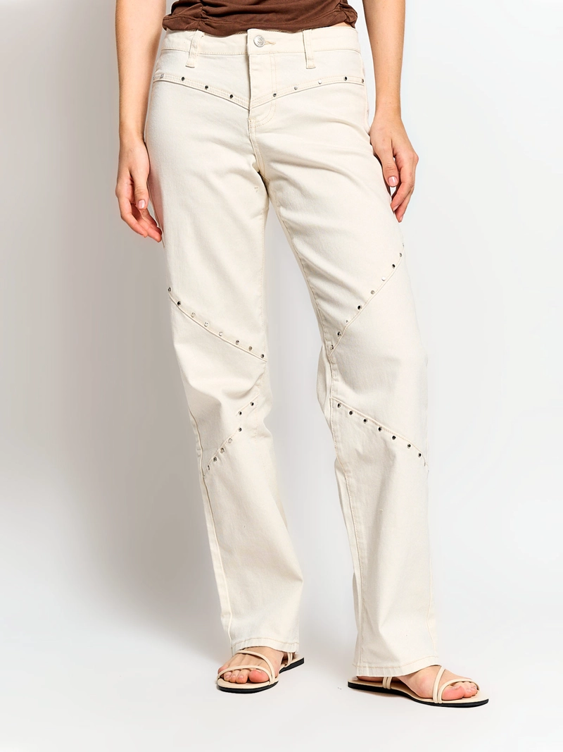 PANTALÓN MUJER INDEX ALGODÓN TACHAS - 2