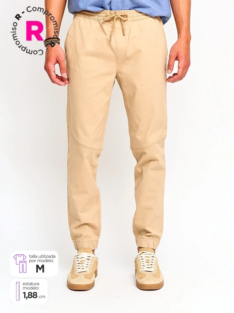 PANTALÓN HOMBRE HALF ALGODÓN JOGGER TWILL - 1