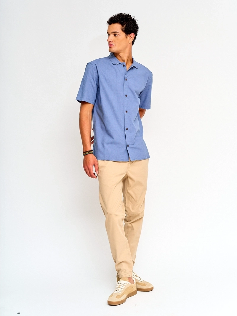 PANTALÓN HOMBRE HALF ALGODÓN JOGGER TWILL - 4