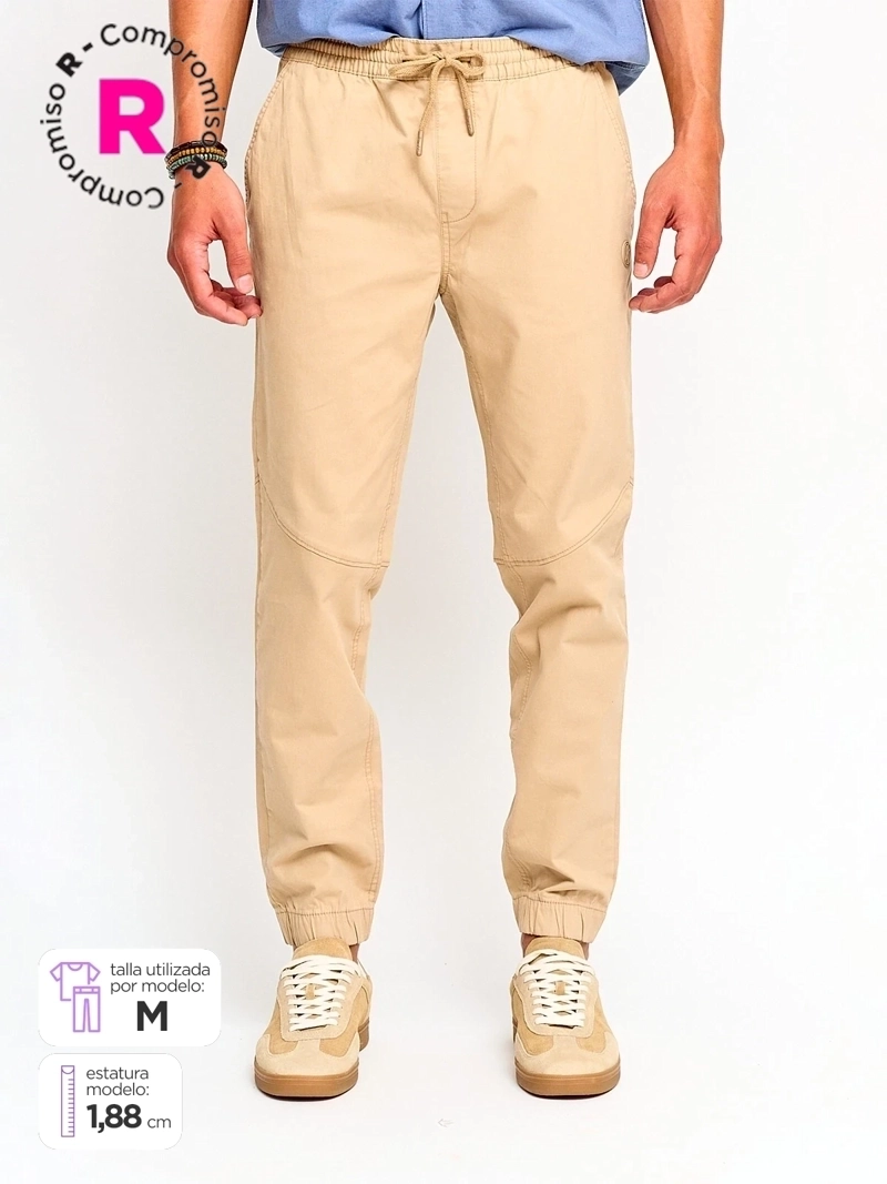 PANTALÓN HOMBRE HALF ALGODÓN JOGGER TWILL