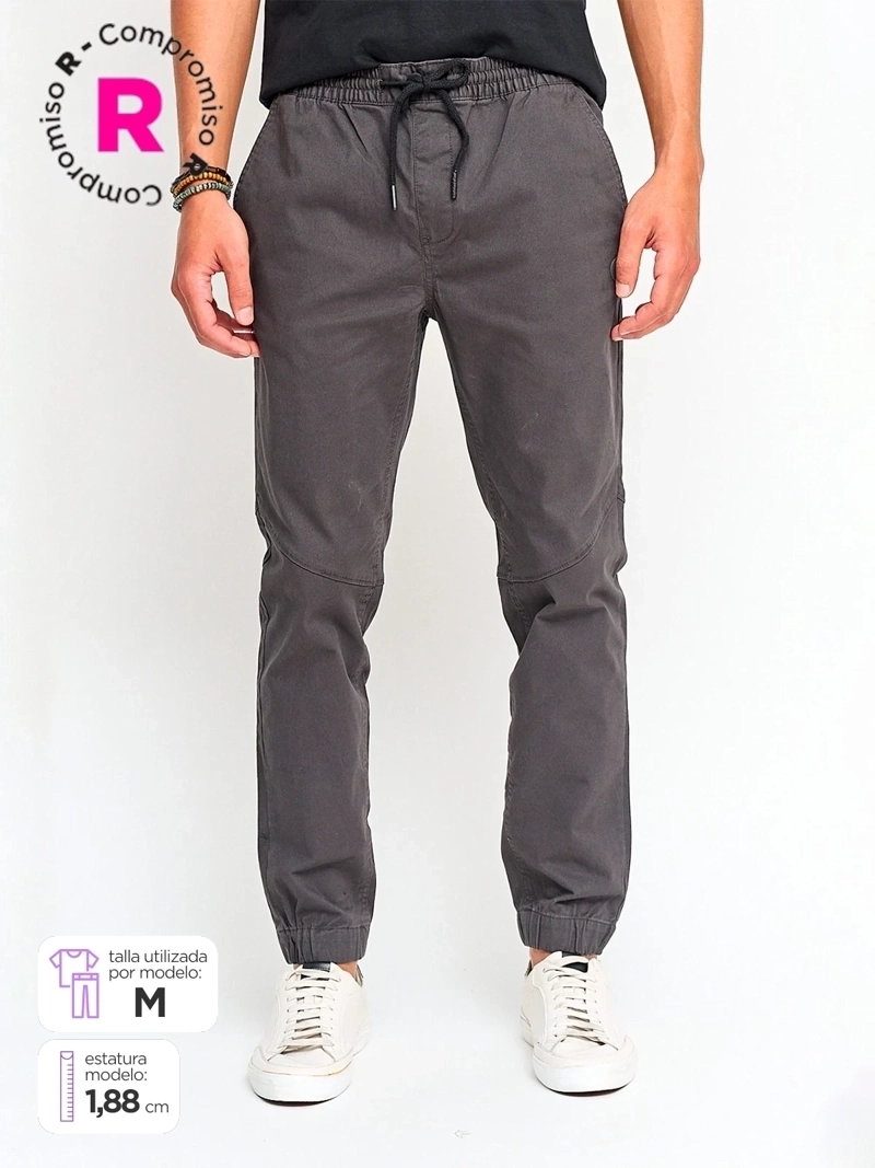 PANTALÓN HOMBRE HALF ALGODÓN JOGGER TWILL - 1