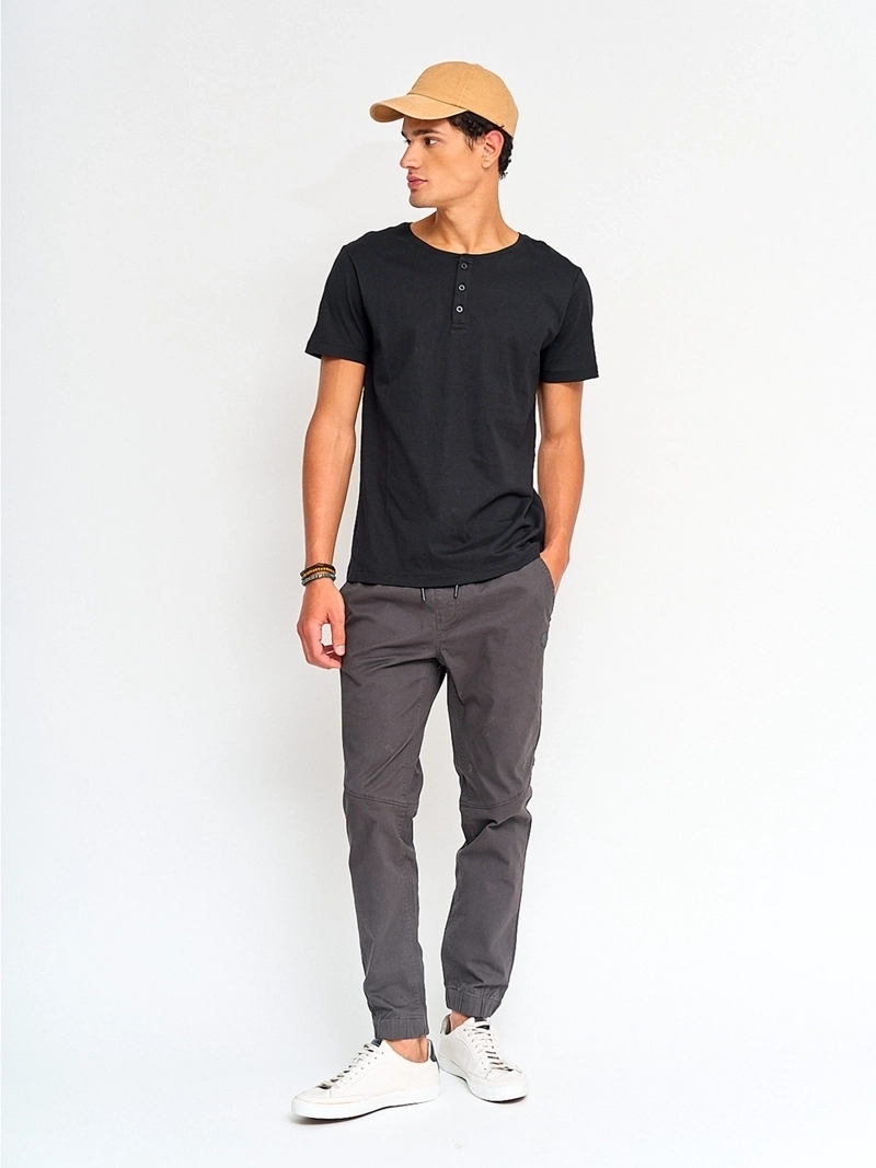 PANTALÓN HOMBRE HALF ALGODÓN JOGGER TWILL - 4
