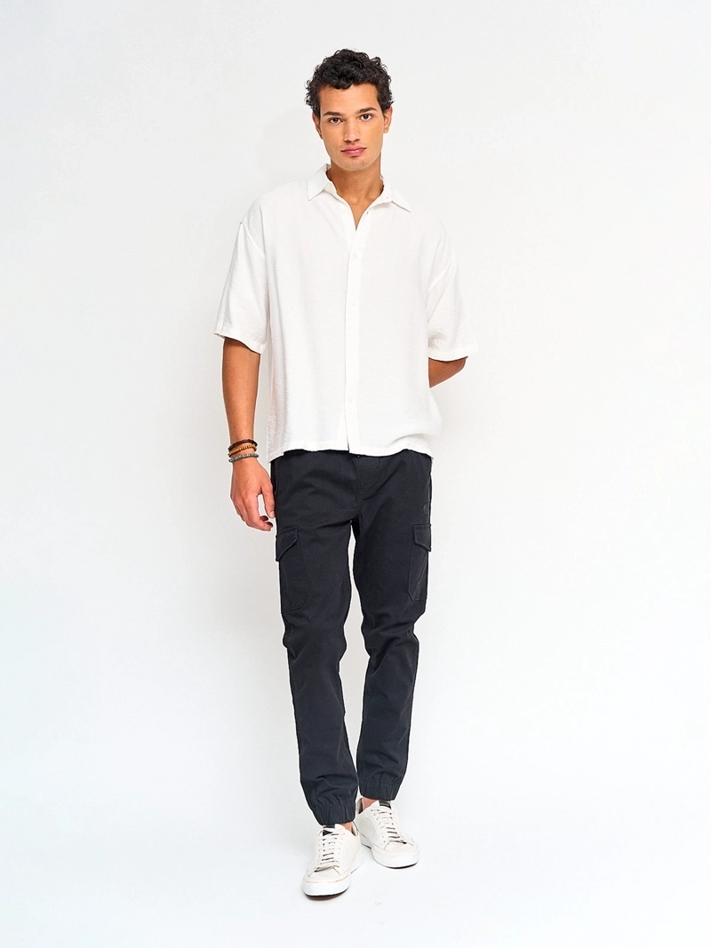 PANTALÓN HOMBRE HALF ALGODÓN JOGGER CARGO - 4