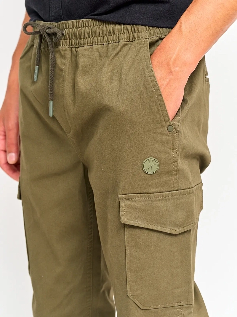 PANTALÓN HOMBRE HALF ALGODÓN JOGGER CARGO - 3