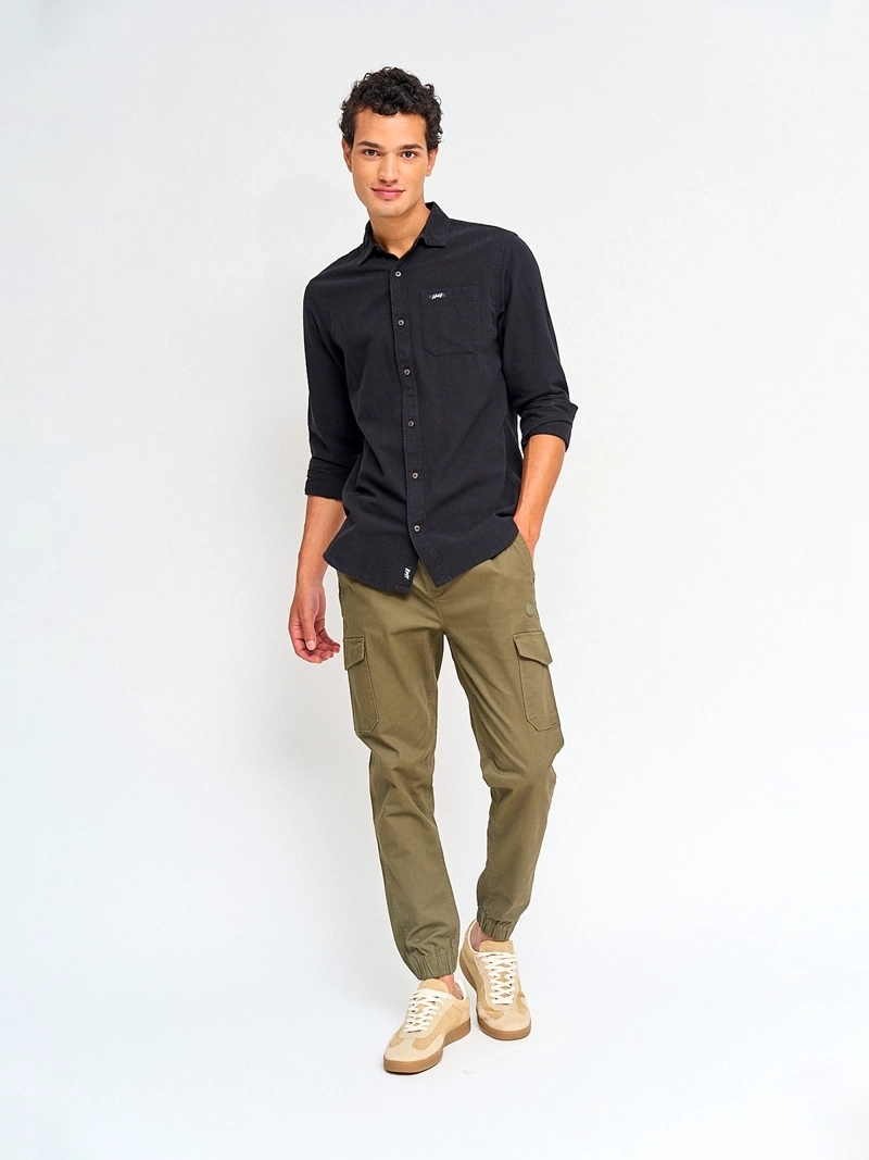 PANTALÓN HOMBRE HALF ALGODÓN JOGGER CARGO - 4