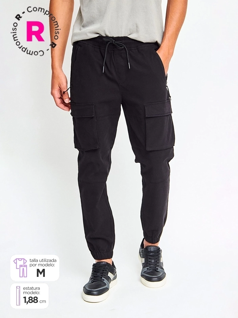 PANTALÓN HOMBRE BARBADOS ALGODÓN JOGGER CARGO - 1