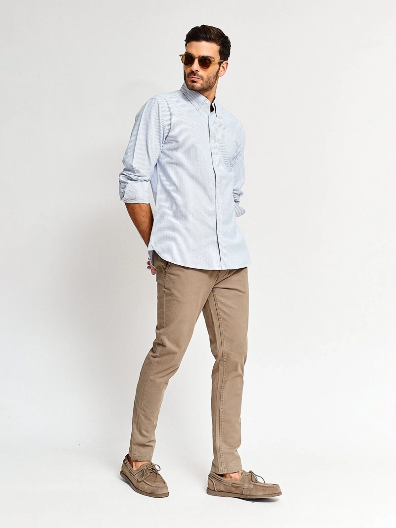 CAMISA HOMBRE MARQUIS ALGODÓN MANGA LARGA LÍNEAS - 4