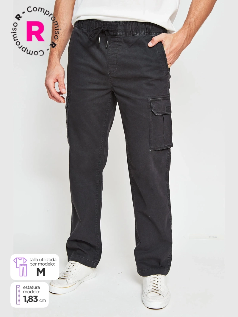PANTALÓN HOMBRE AEROPOSTALE ALGODÓN JOGGER CARGO - 1