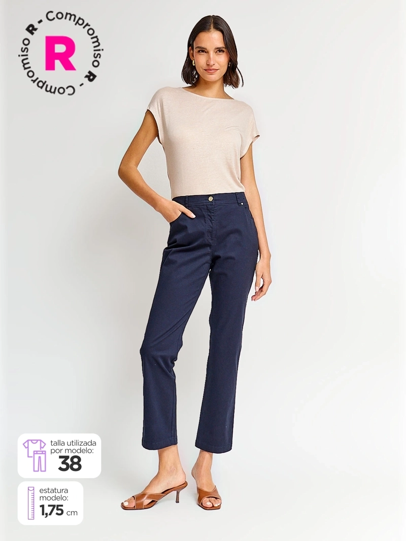 CACHAREL PANTALÓN MUJER CACHAREL ALGODÓN RECTO