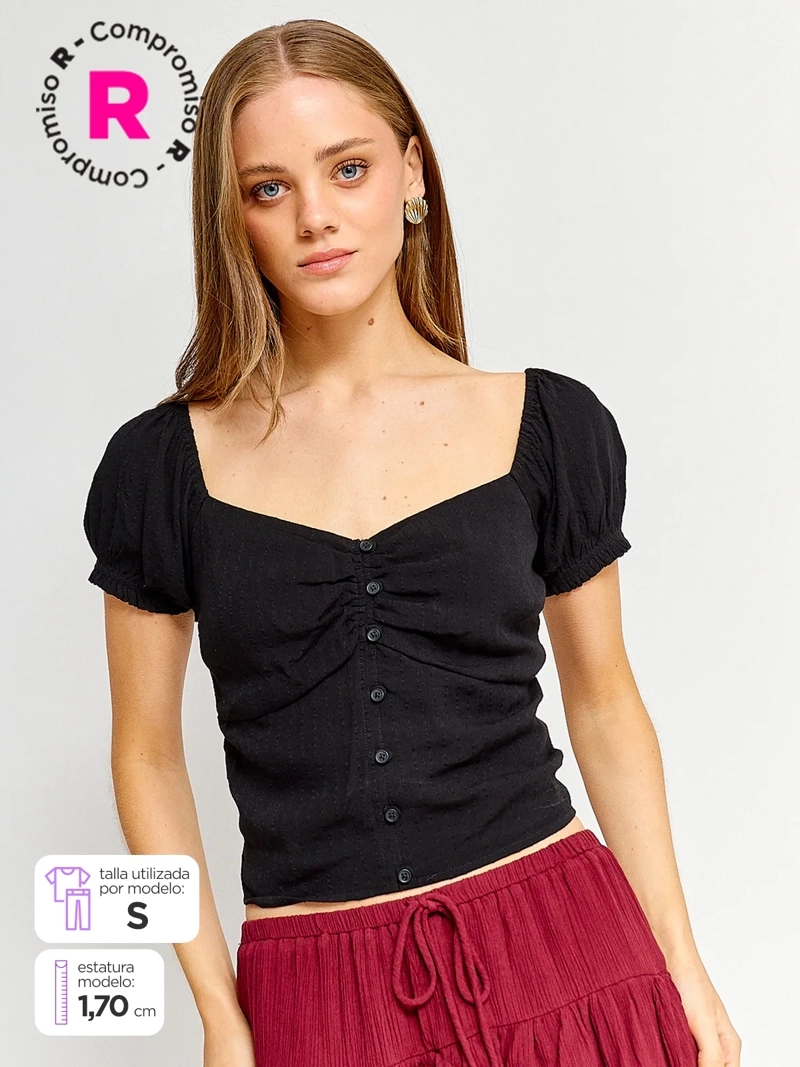 BLUSA MUJER INDEX MANGA ENGLOBADA - 1