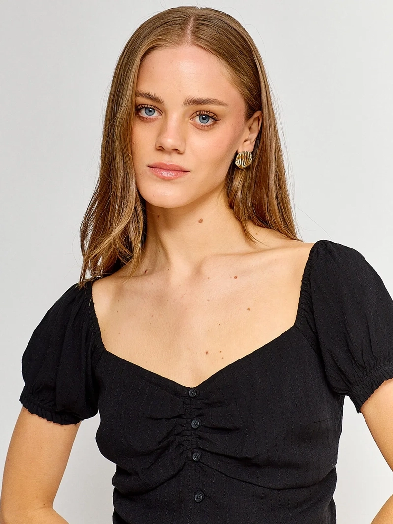 BLUSA MUJER INDEX MANGA ENGLOBADA - 3