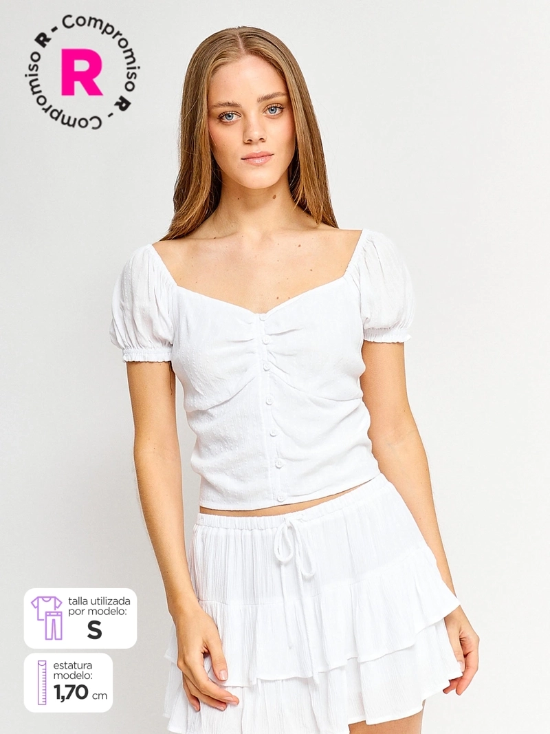 BLUSA MUJER INDEX MANGA ENGLOBADA - 1