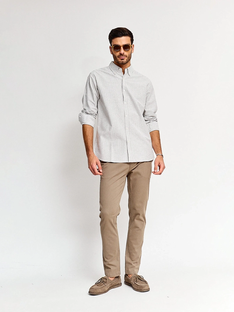 CAMISA HOMBRE MARQUIS ALGODÓN MANGA LARGA LÍNEAS - 4