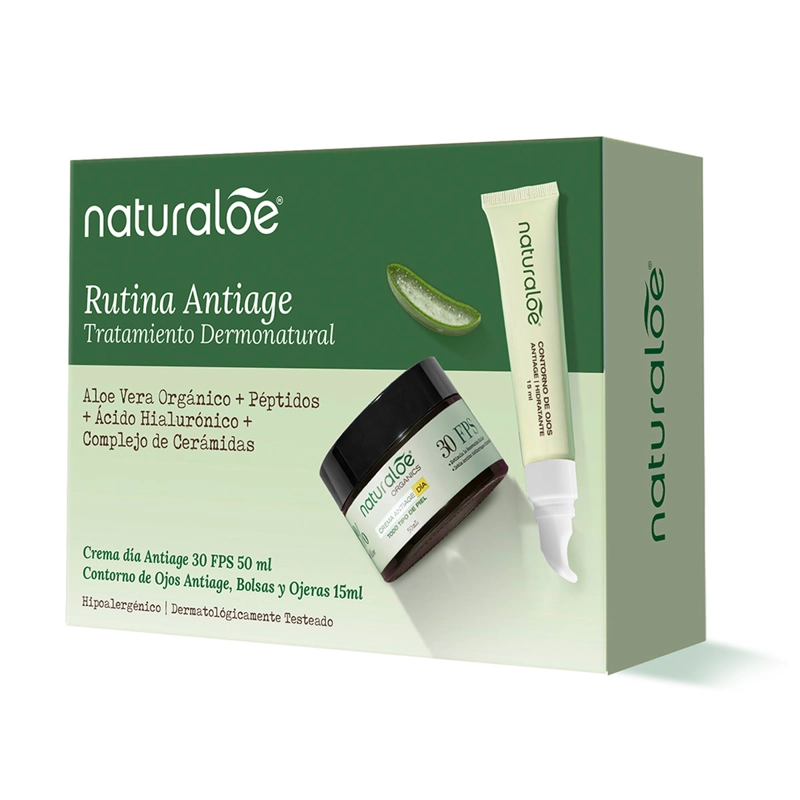 CONTORNO DE OJOS + CREMA DE DÍA NATURALOE 15 ML + 50 ML - 2