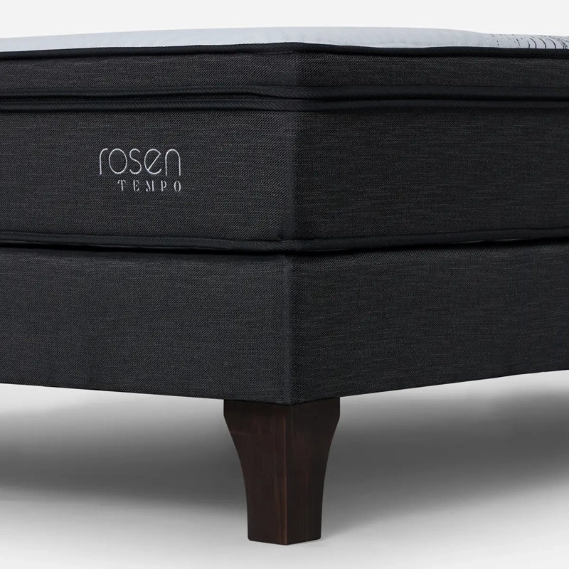 CAMA EUROPEA ROSEN TEMPO 2 PLAZAS + RESPALDO LUCIO GRIS - 5