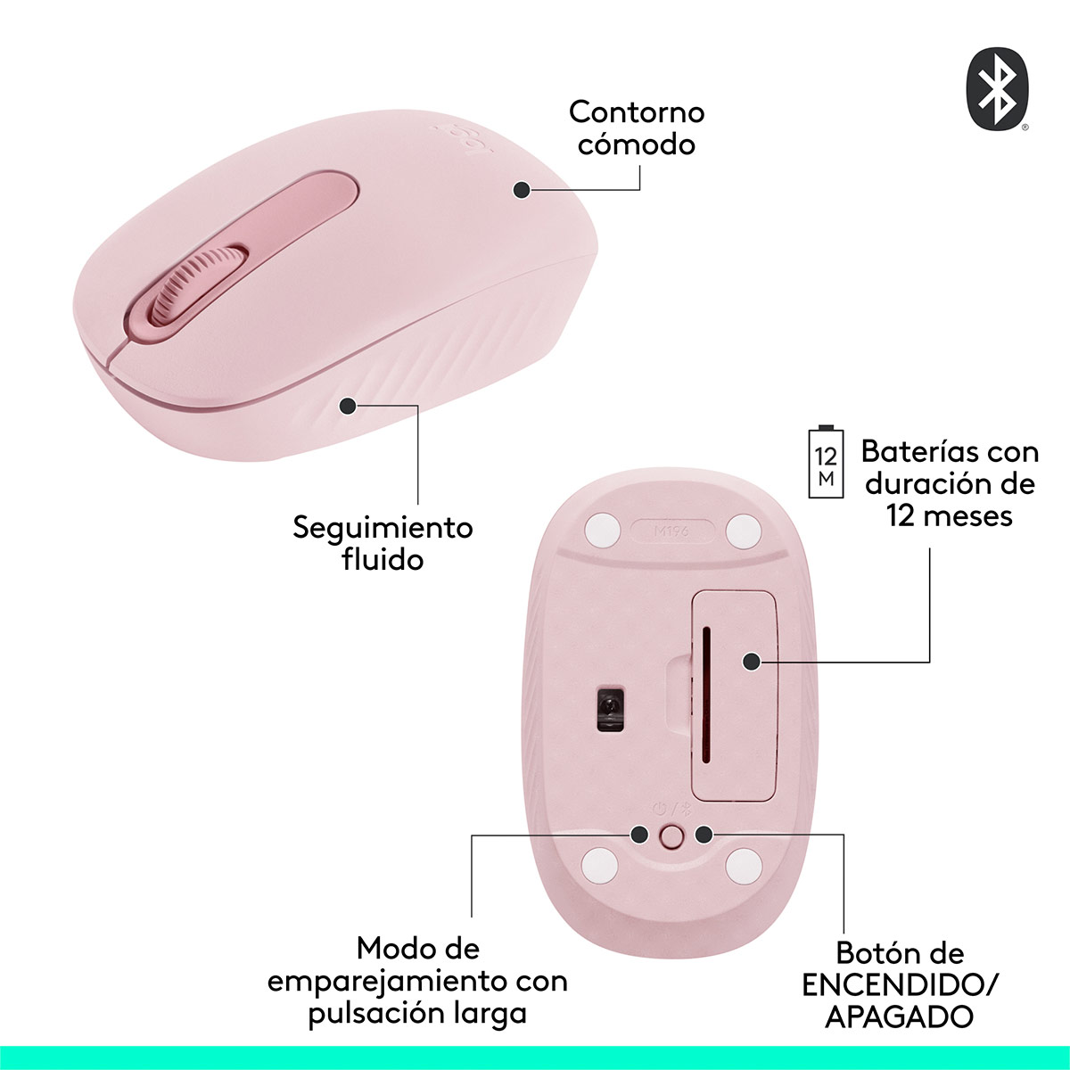 MOUSE INALÁMBRICO LOGITECH M196 - 8