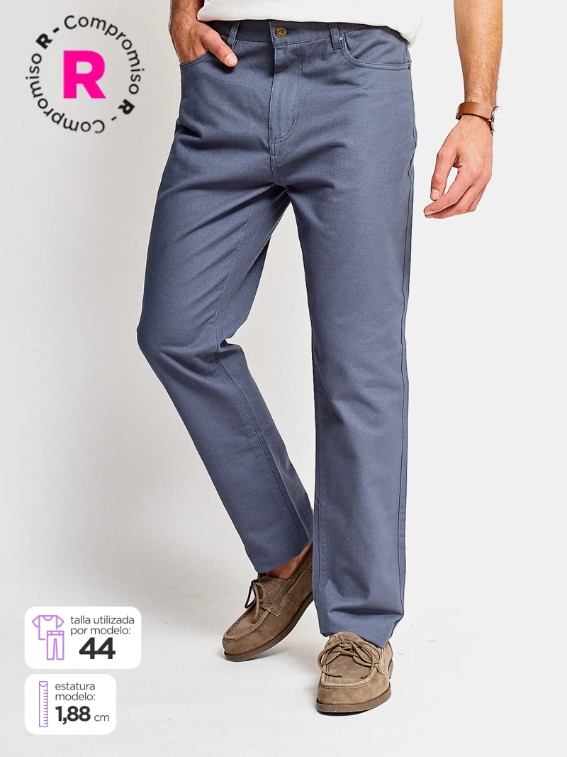PANTALÓN HOMBRE KENNETH STEVENS ALGODÓN RECTO BOLSILLOS - 1