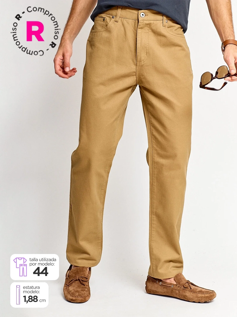 PANTALÓN HOMBRE KENNETH STEVENS ALGODÓN RECTO BOLSILLOS - 1