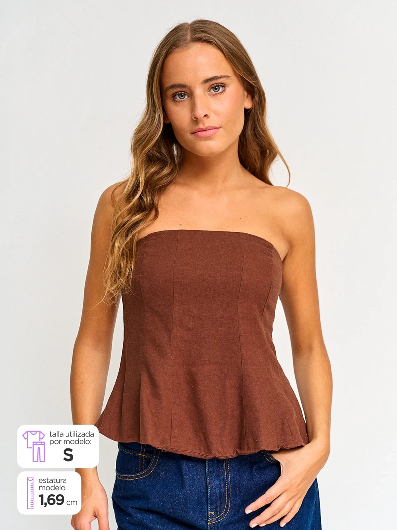 BLUSA MUJER BARBADOS LINO SIN MANGAS - 2