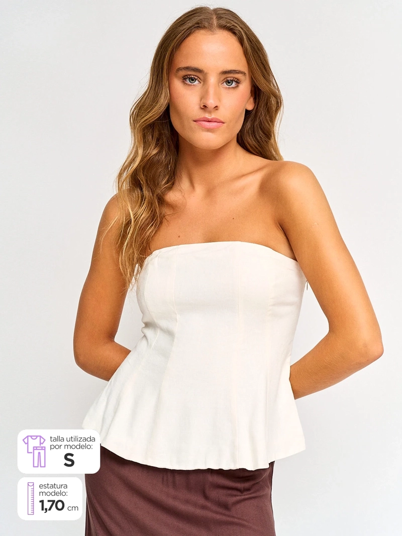 BLUSA MUJER BARBADOS LINO SIN MANGAS - 1