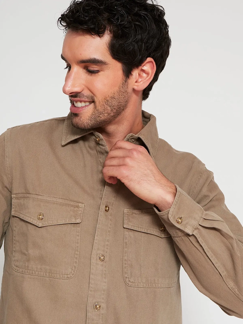 CAMISA HOMBRE REGATTA ALGODÓN MANGA LARGA - 3