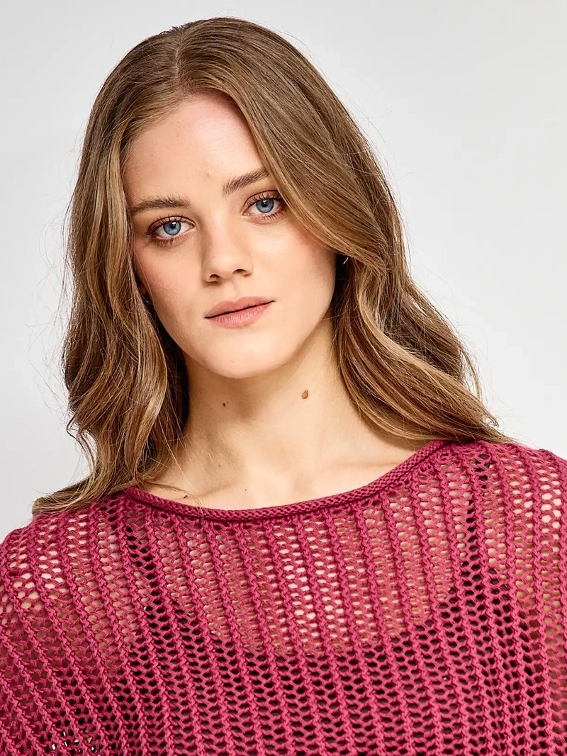 SWEATER MUJER AEROPOSTALE ALGODÓN CALADO - 3