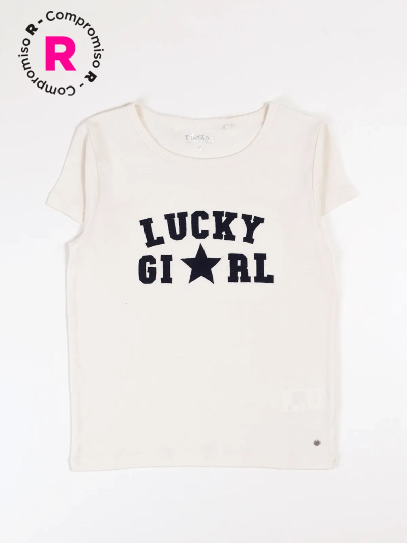 POLERA MANGA CORTA ALGODÓN NIÑA INDEX APP - 1