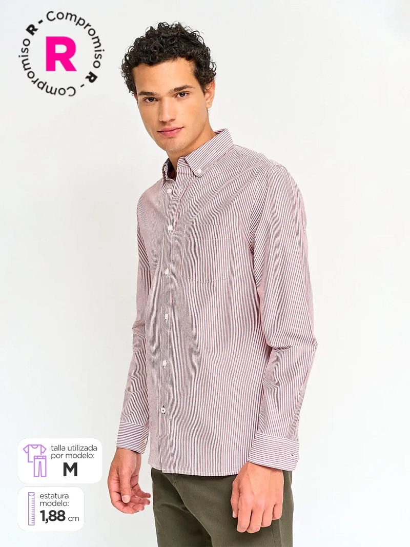 CAMISA HOMBRE KENNETH STEVENS ALGODÓN MANGA LARGA POPLIN - 1