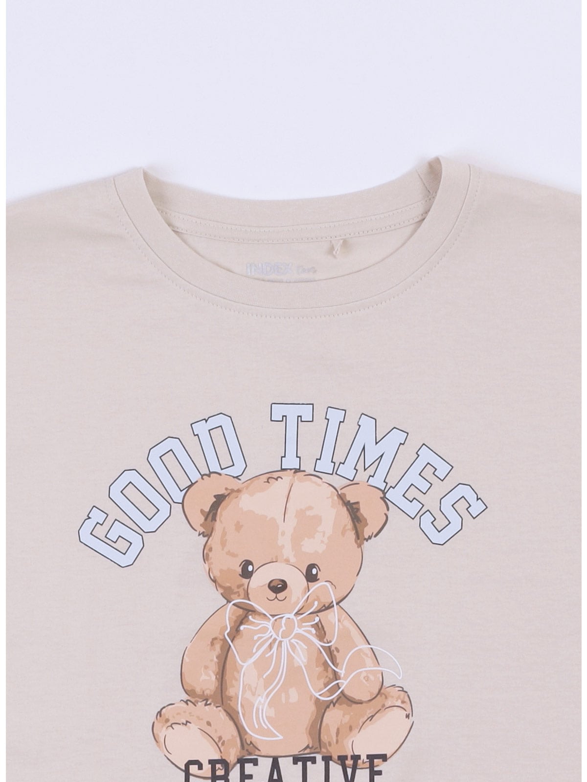 POLERA MANGA CORTA ALGODÓN NIÑA INDEX BEAR - 3