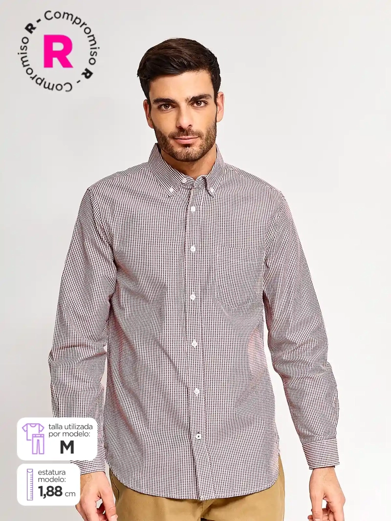 CAMISA HOMBRE KENNETH STEVENS ALGODÓN MANGA LARGA POPLIN - 1
