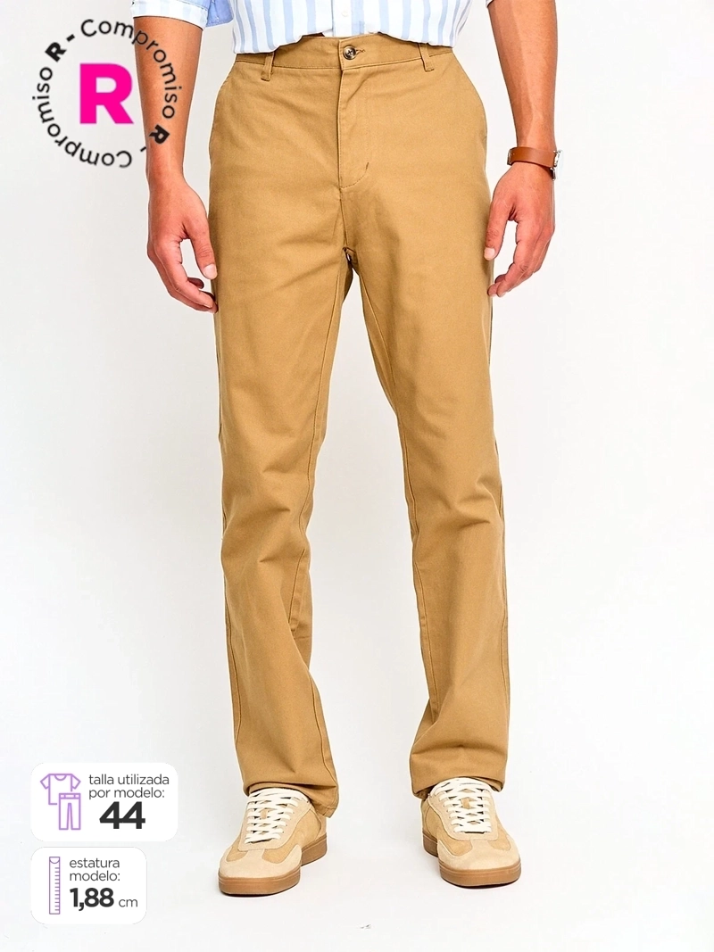 PANTALÓN HOMBRE KENNETH STEVENS ALGODÓN CHINO RECTO - 1