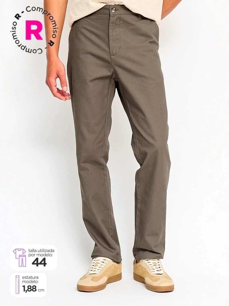 PANTALÓN HOMBRE KENNETH STEVENS ALGODÓN CHINO RECTO - 1