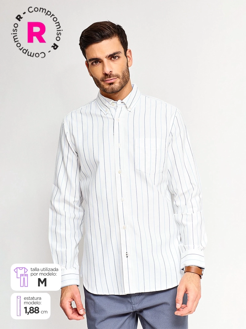 CAMISA HOMBRE KENNETH STEVENS ALGODÓN MANGA LARGA - 1