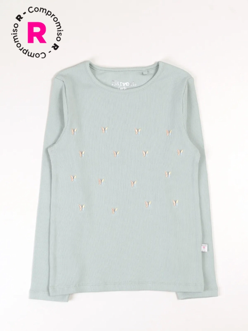 POLERA MANGA LARGA NIÑA HARVEST BORDADA - 1