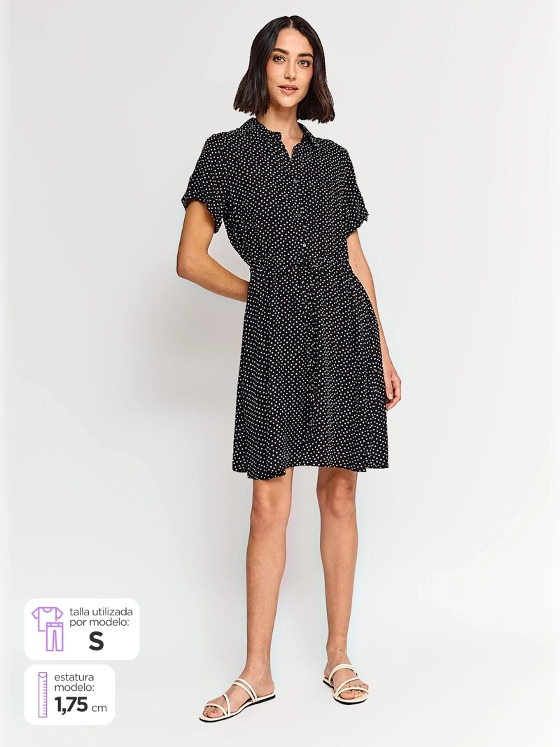 VESTIDO MUJER AZIZ CORTO ESTAMPADO