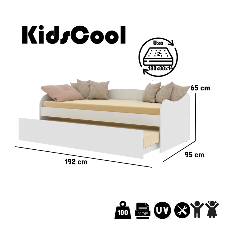 CAMA NIDO KIDSCOOL ARIEL BLANCO - 4