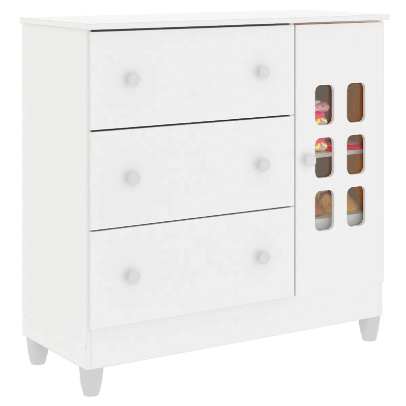 COMODA KIDSCOOL CON PUERTA BLANCO MARIA - 1