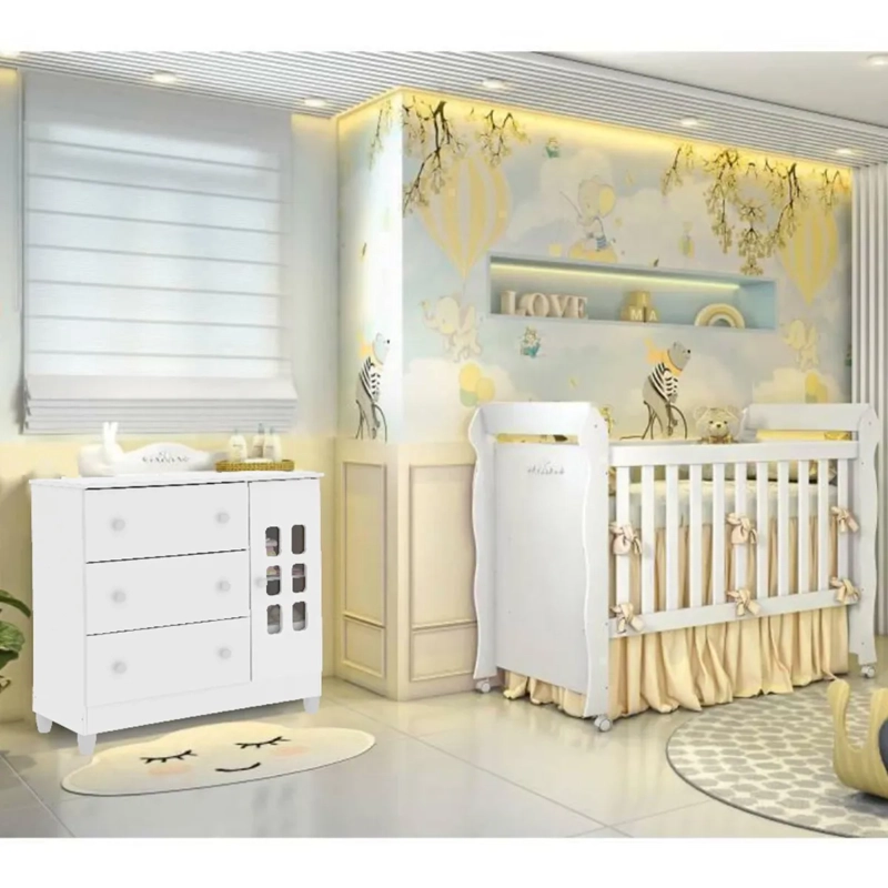COMODA KIDSCOOL CON PUERTA BLANCO MARIA - 3